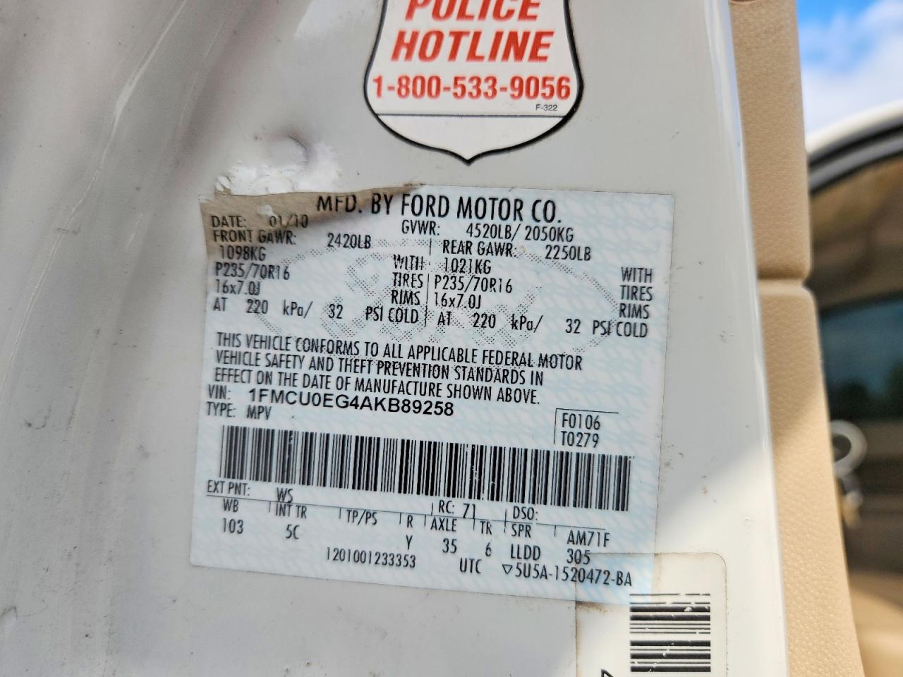 2010 FORD ESCAPE LIMITED photo 25