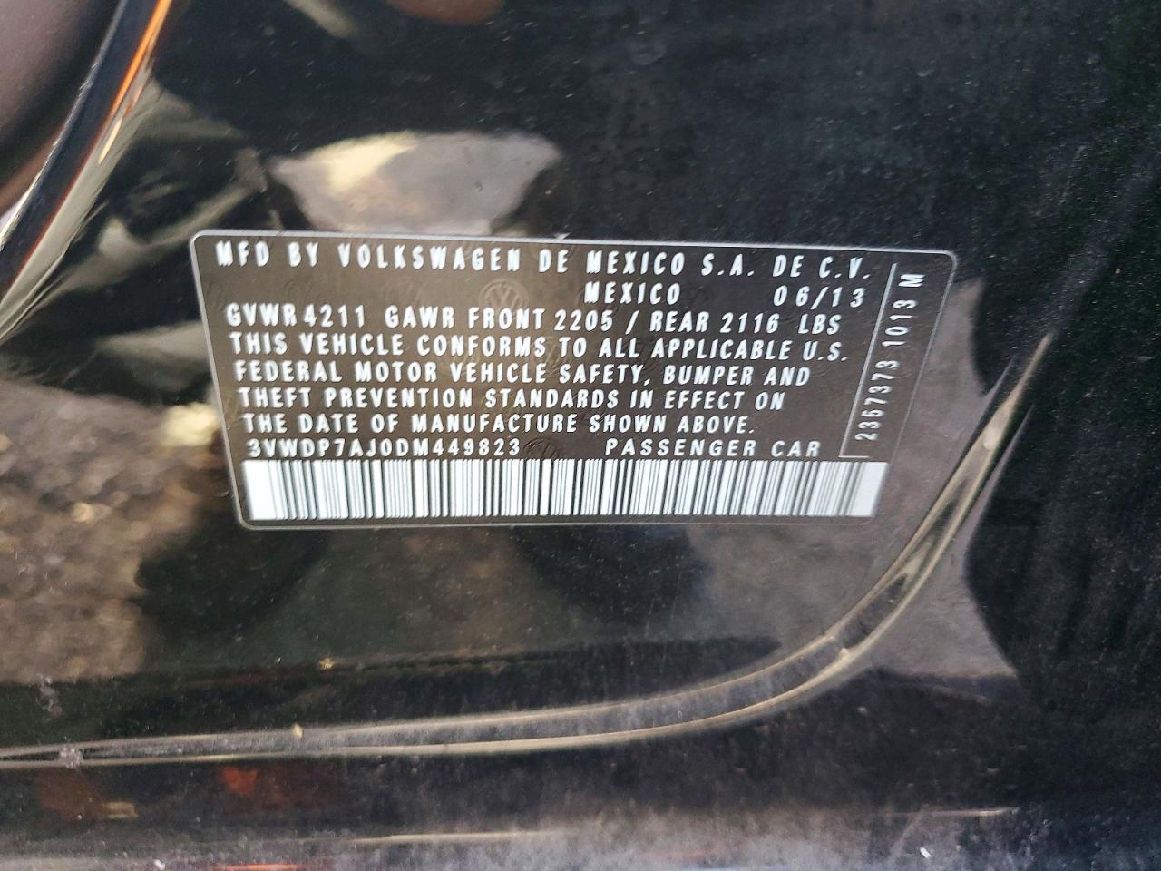2013 VOLKSWAGEN JETTA SE photo 12