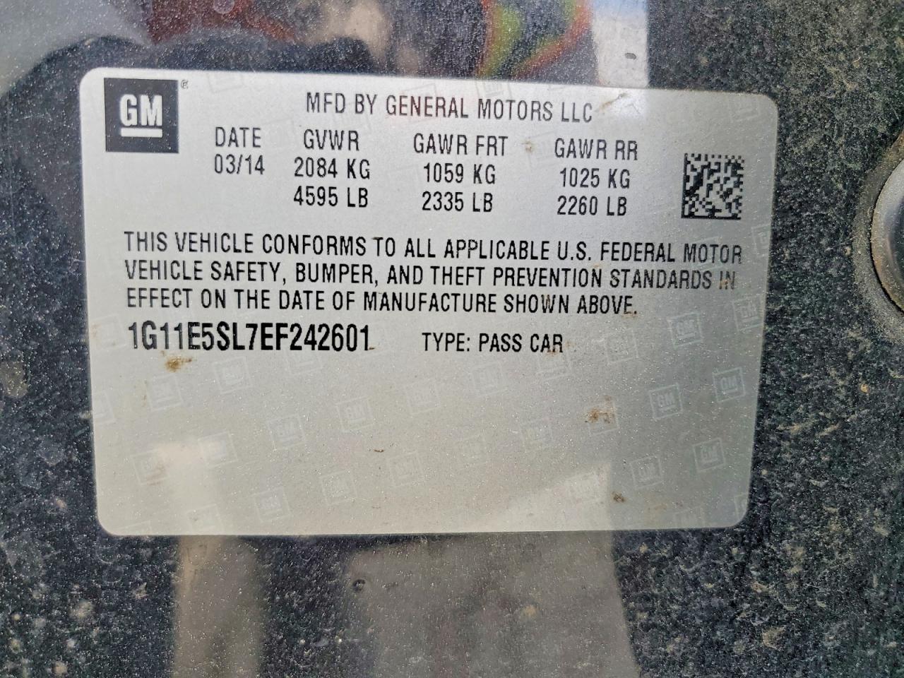 2014 CHEVROLET MALIBU 2LT photo 12