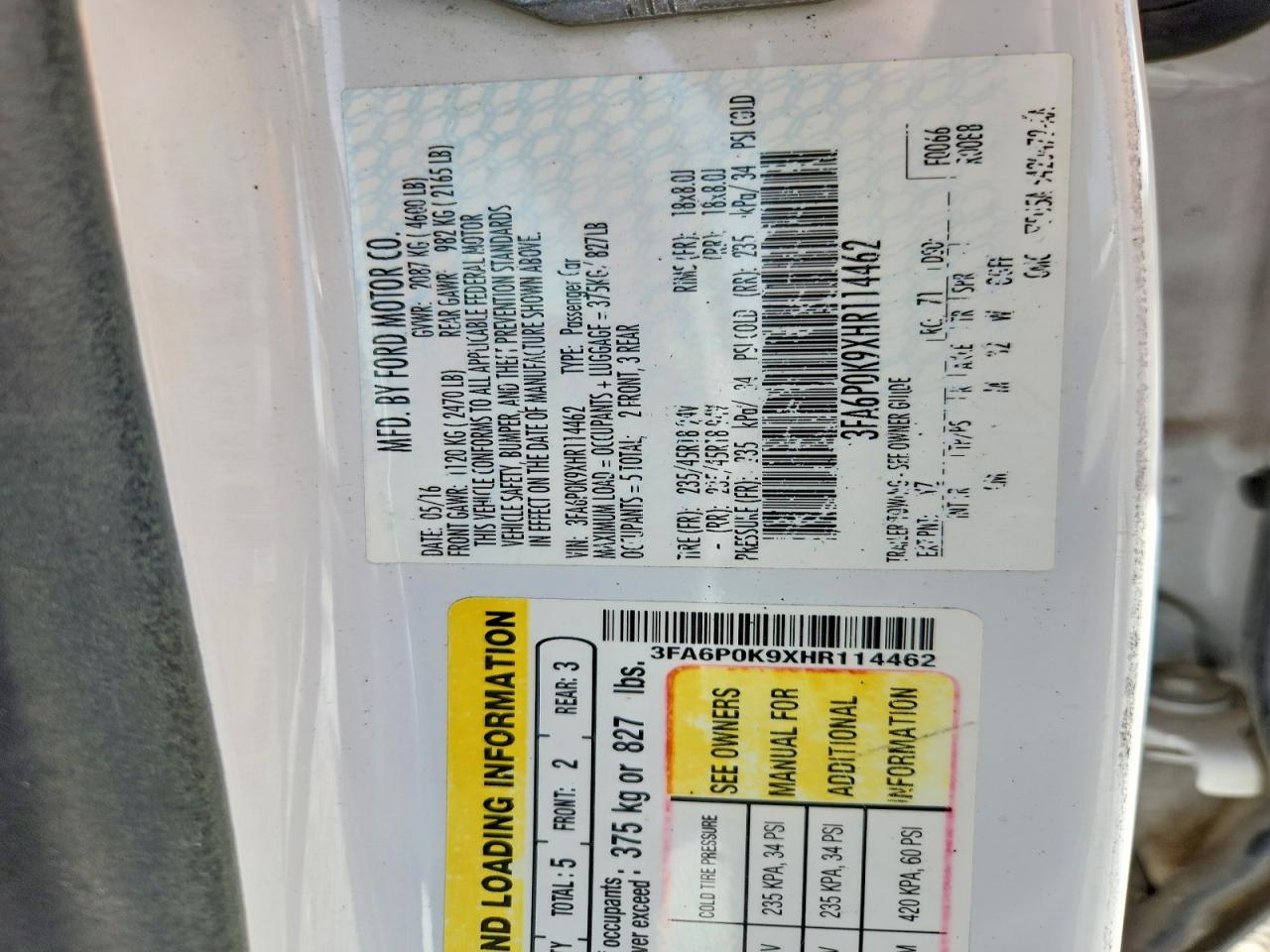 2017 FORD FUSION TITANIUM photo 23