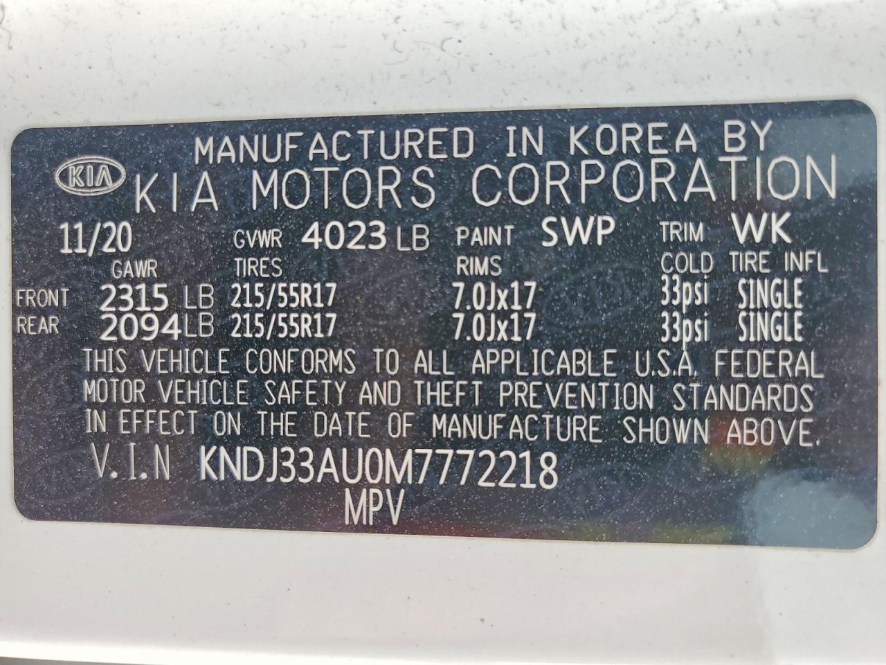 2021 KIA SOUL EX photo 14