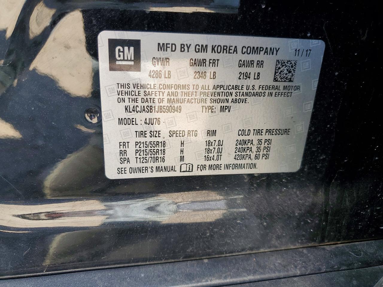 2018 BUICK ENCORE PREFERRED photo 12