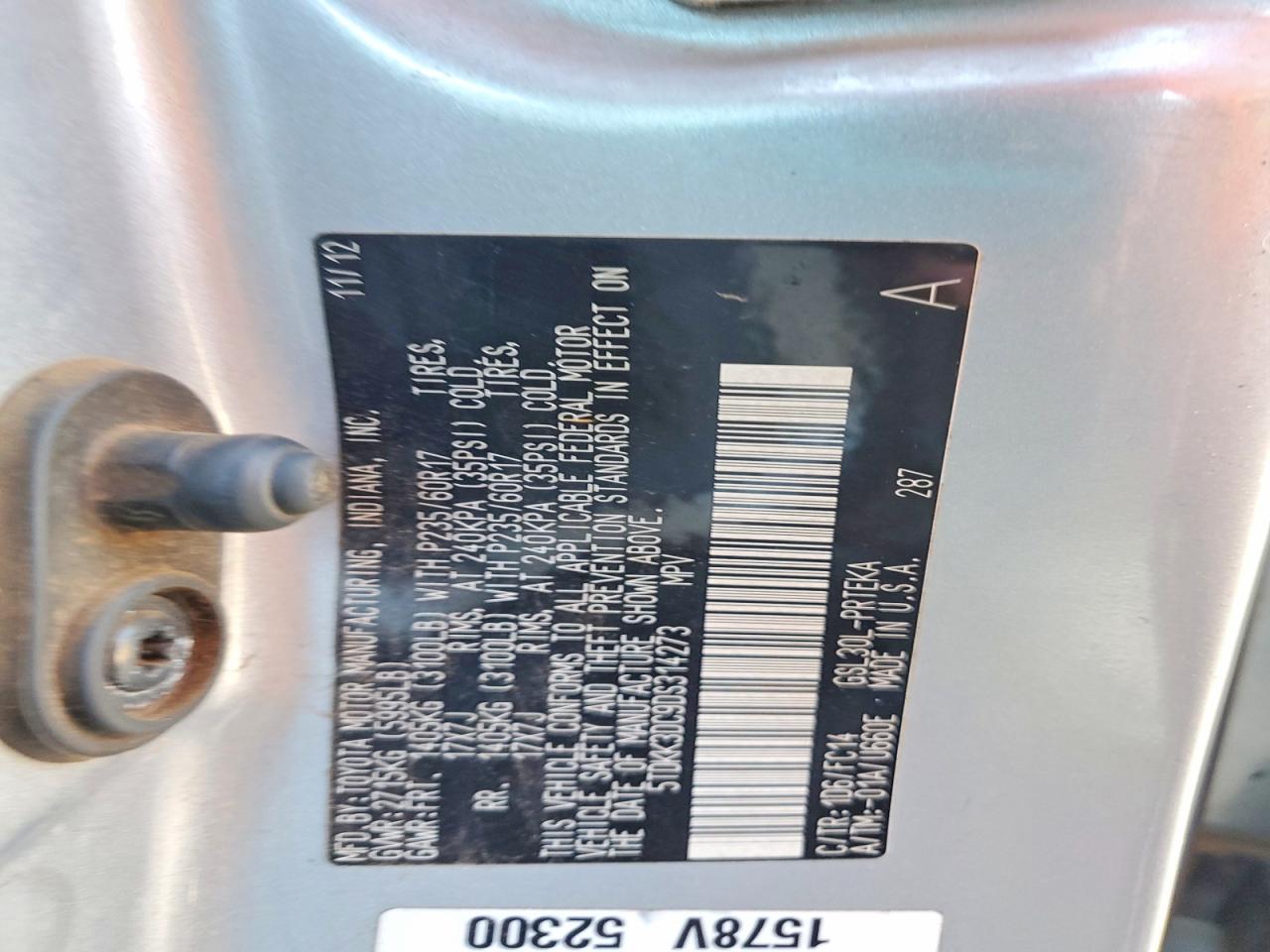 2013 TOYOTA SIENNA LE 8-PASSENGER photo 13