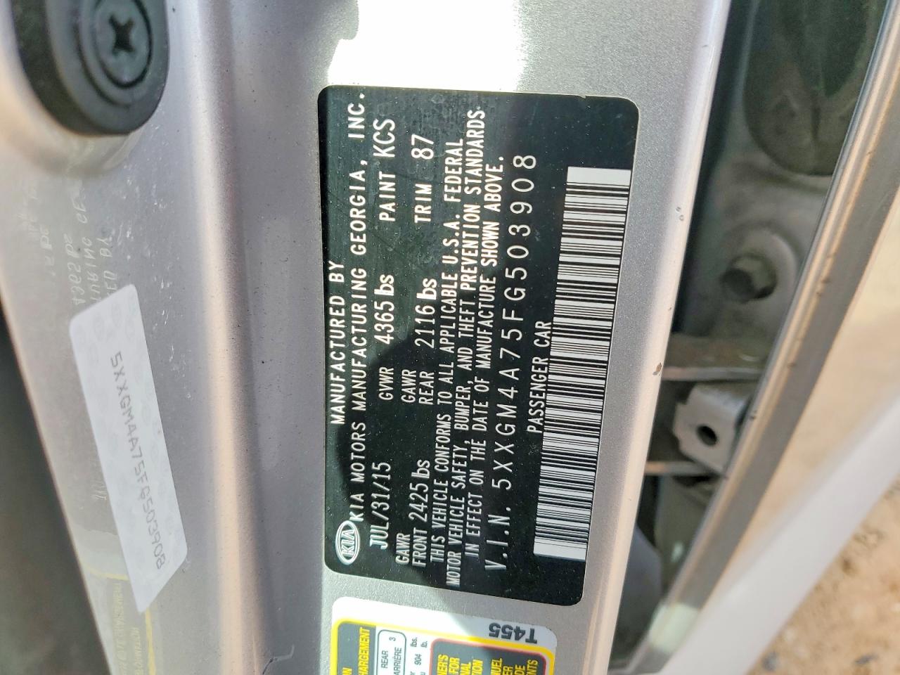 2015 KIA OPTIMA LX photo 23