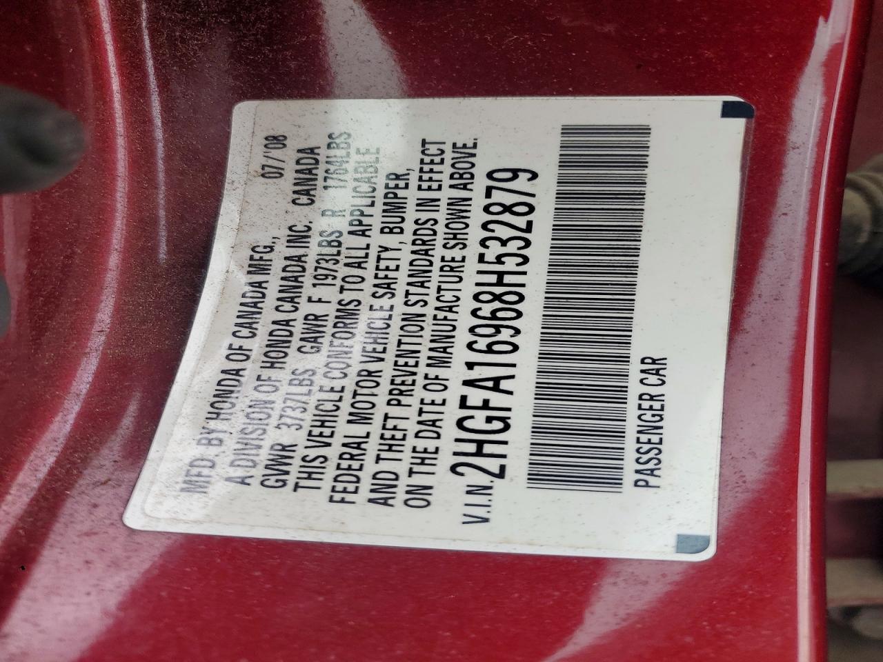 2008 HONDA CIVIC EXL photo 23