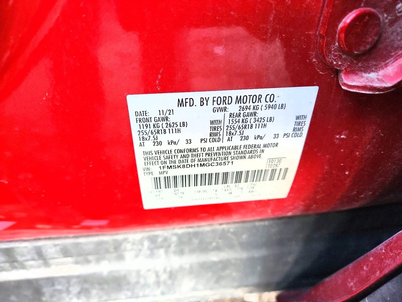 2021 FORD EXPLORER XLT photo 13