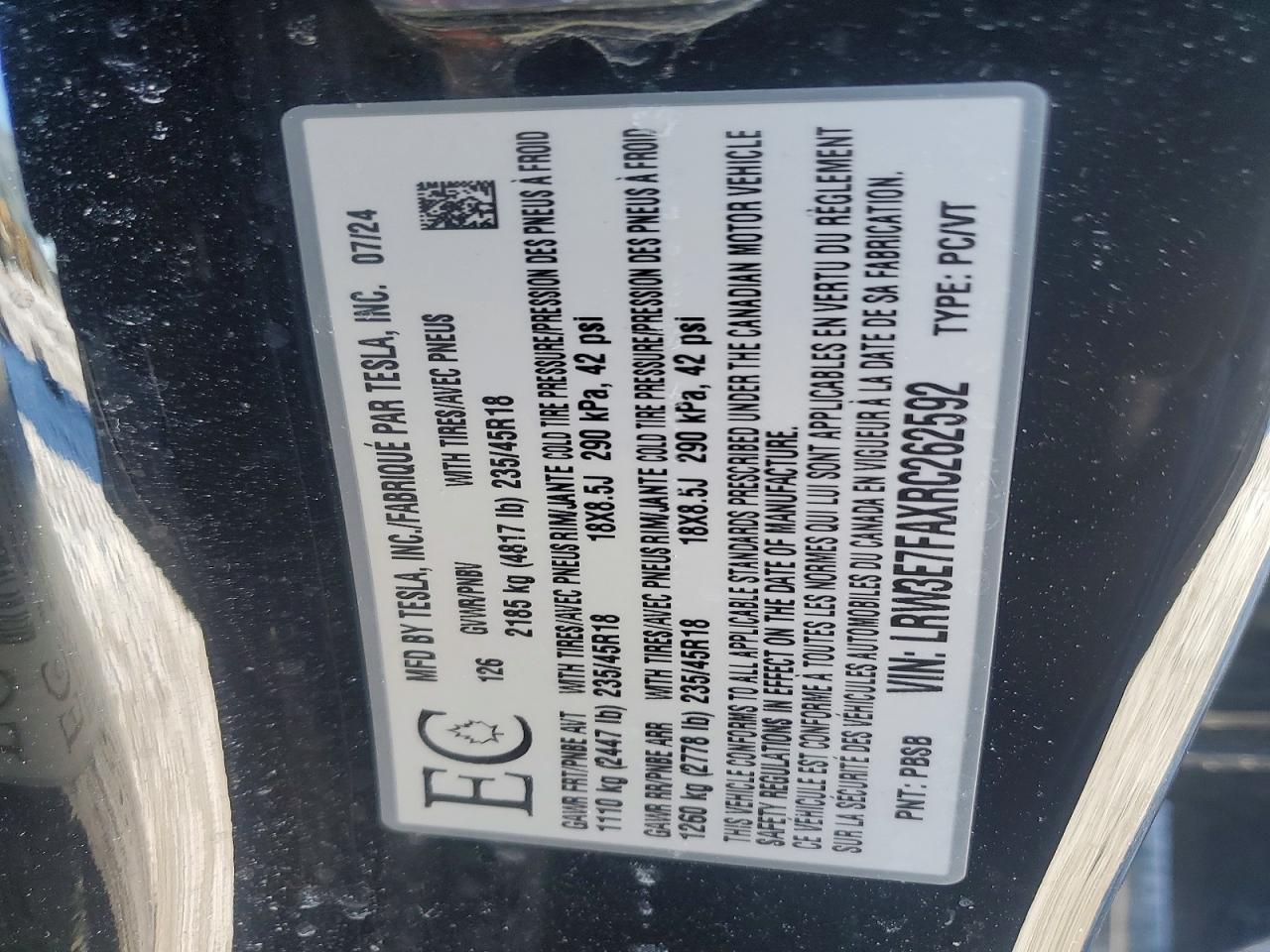 2024 TESLA MODEL 3 photo 34
