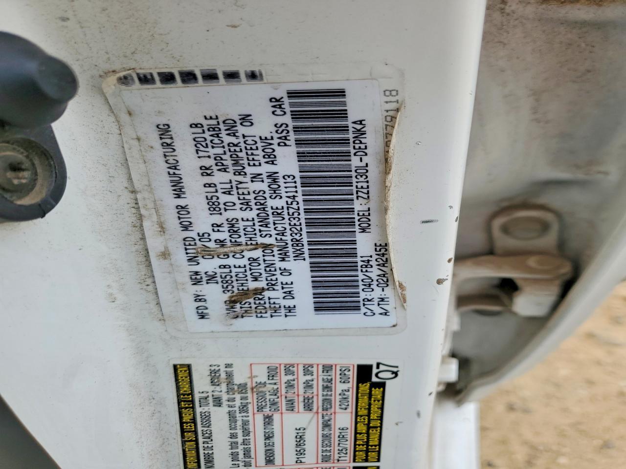2005 TOYOTA COROLLA LE photo 13