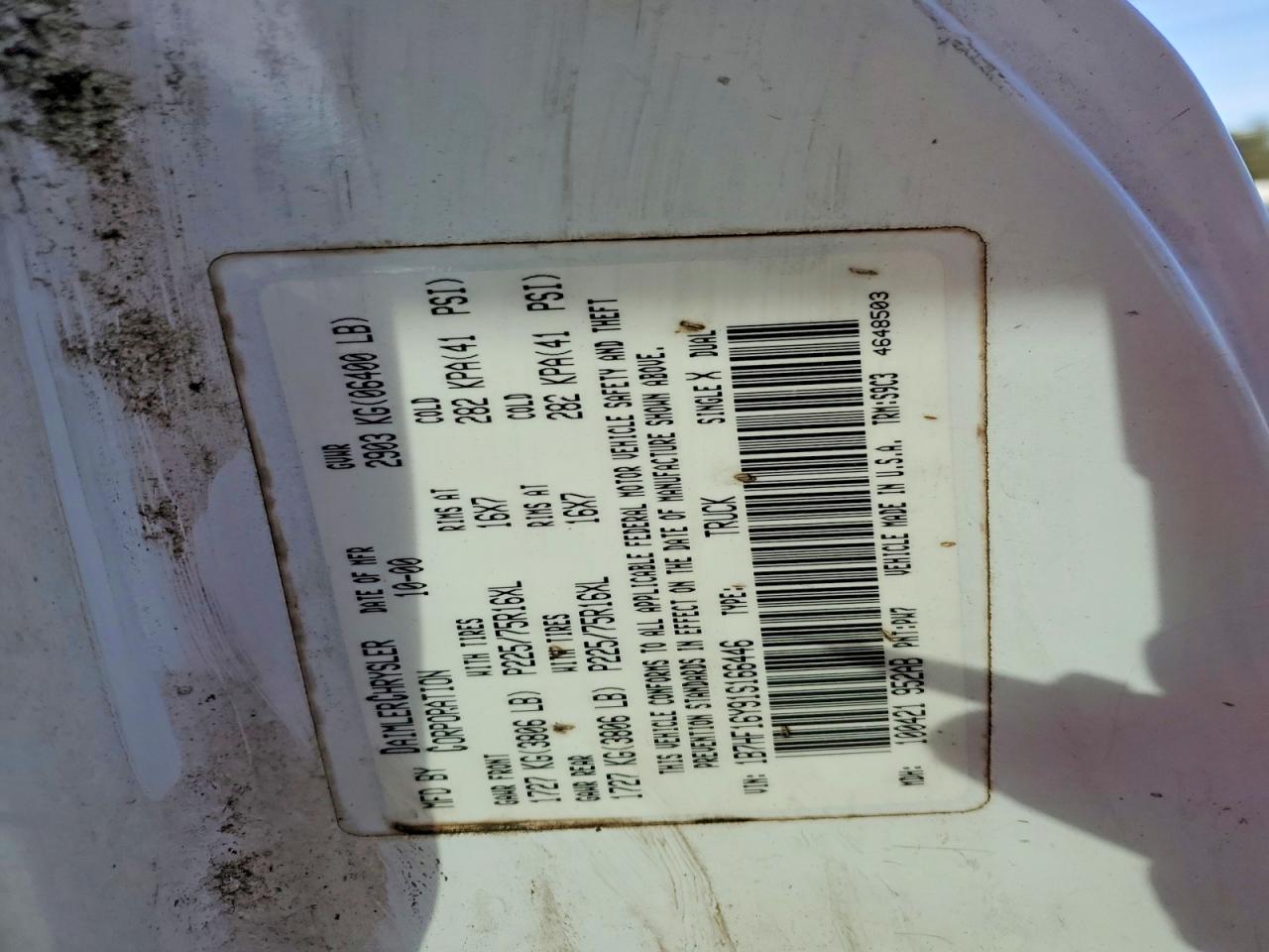 2001 DODGE RAM 1500 photo 23