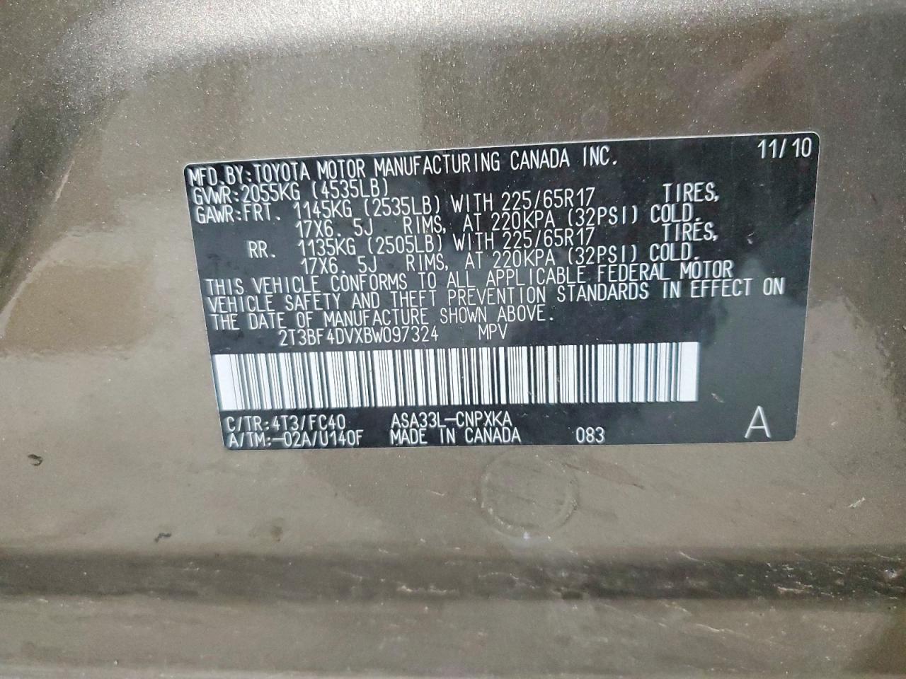 2011 TOYOTA RAV4 BASE photo 27