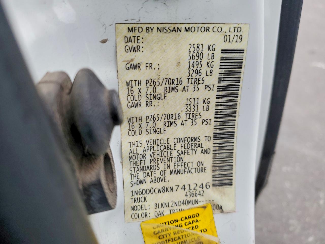 2019 NISSAN FRONTIER SV V6 photo 23