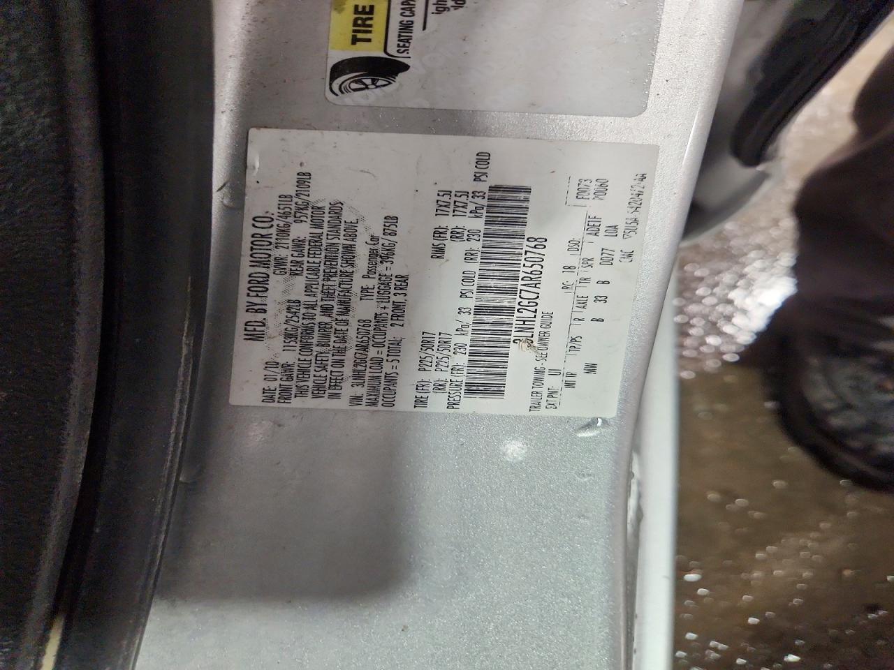 2010 LINCOLN MKZ photo 23