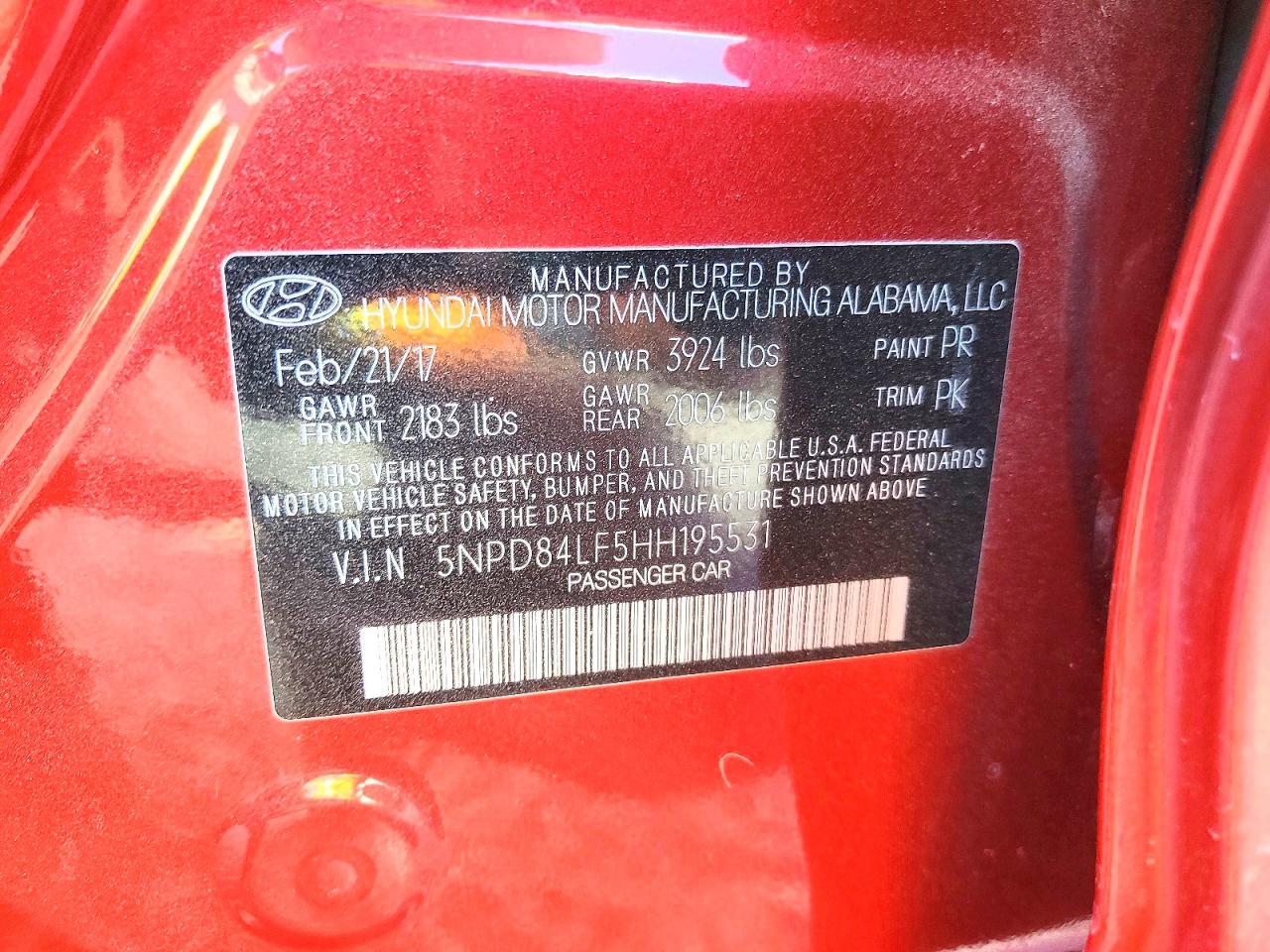 2017 HYUNDAI ELANTRA SE photo 12