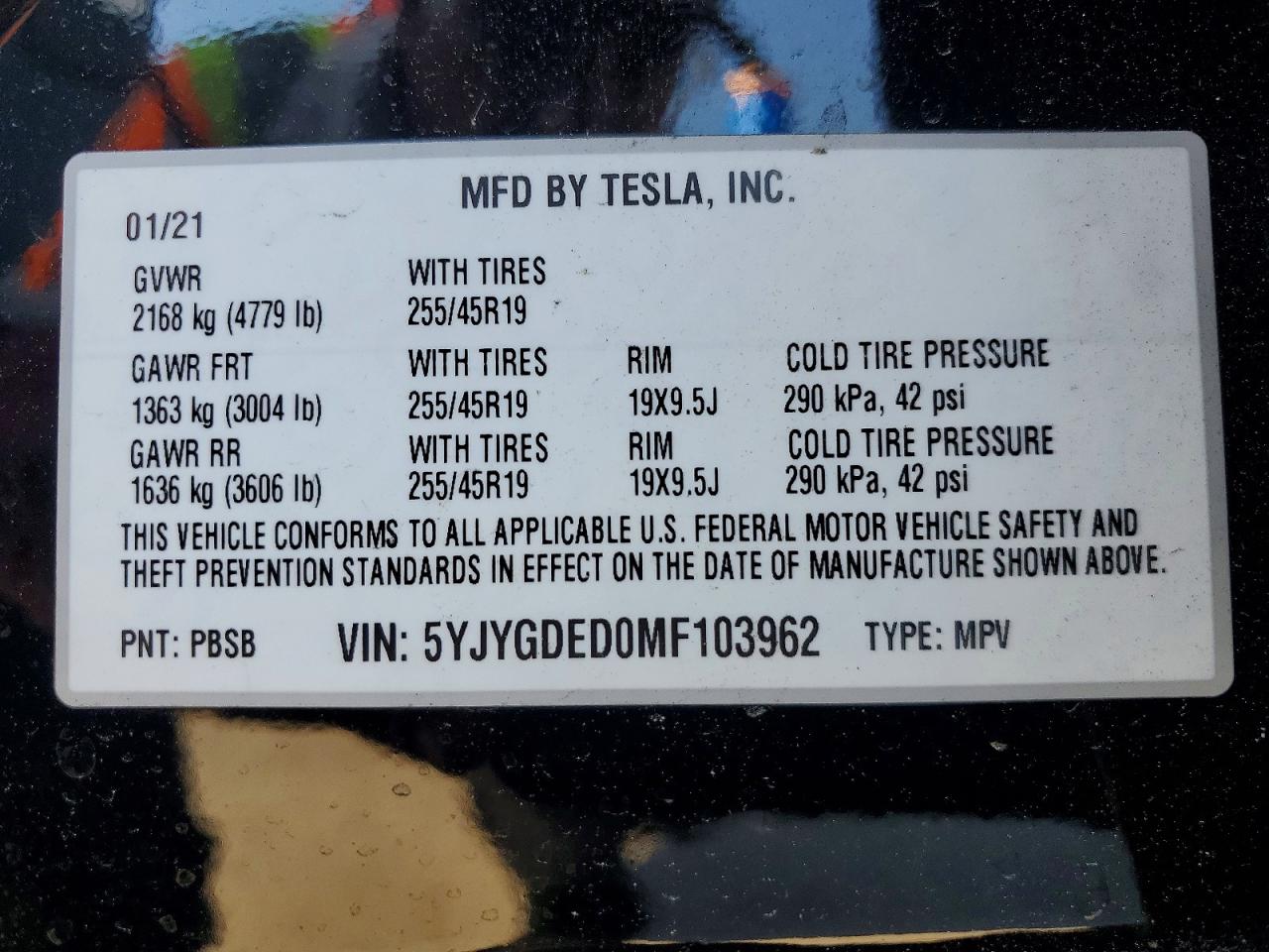 2021 TESLA MODEL Y photo 13