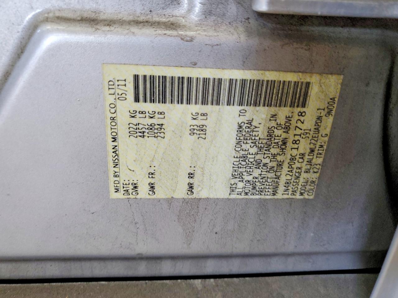 2011 NISSAN ALTIMA 3.5 SR photo 34