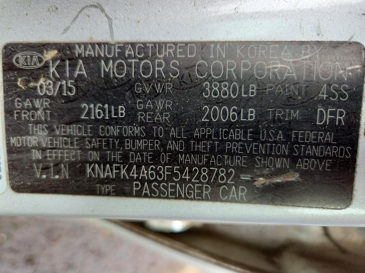 2015 KIA FORTE LX photo 25
