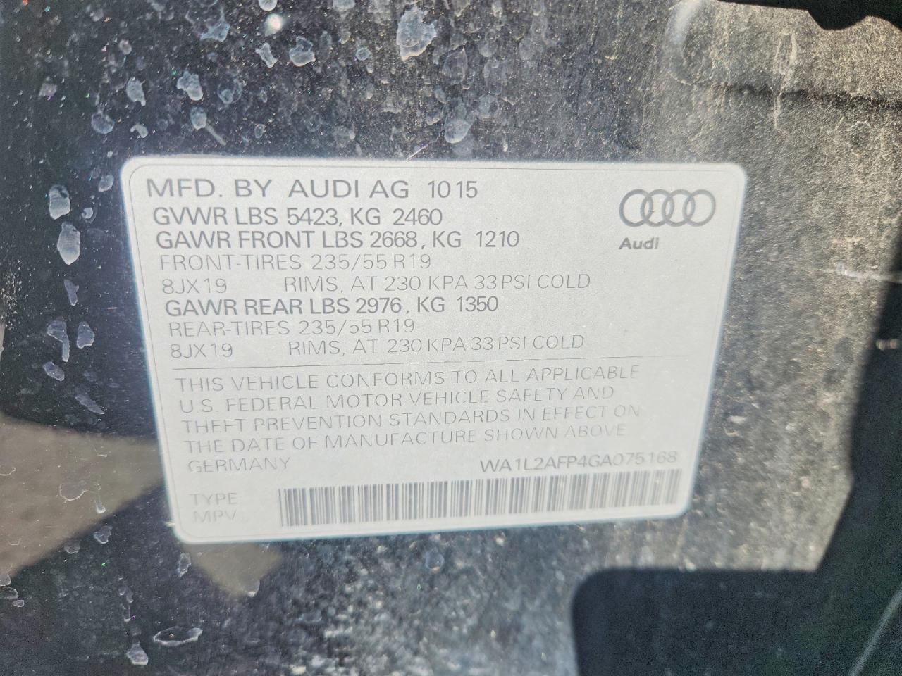2016 AUDI Q5 PREMIUM PLUS photo 13