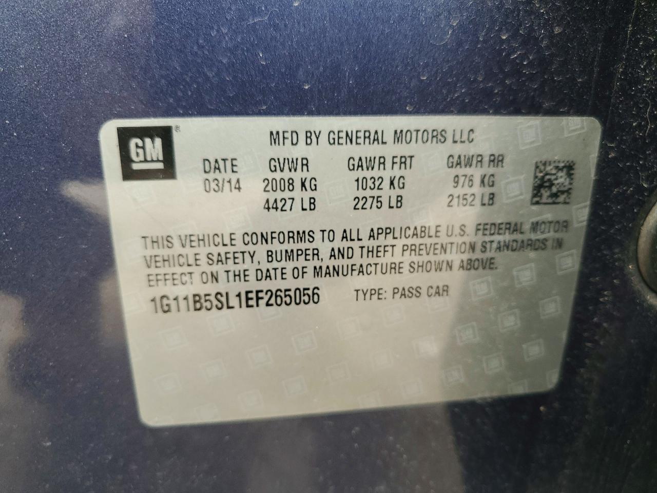 2014 CHEVROLET MALIBU LS photo 34