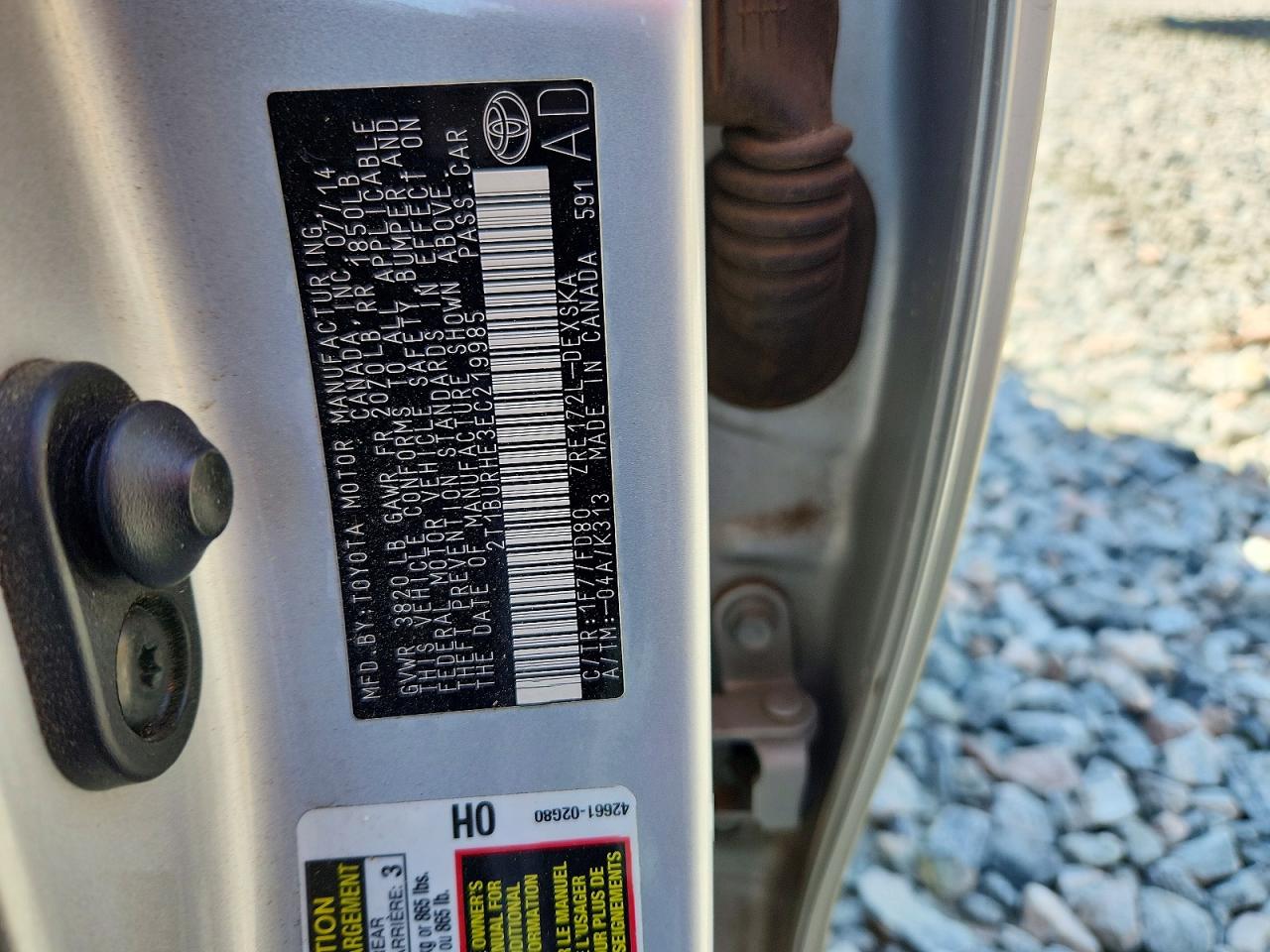 2014 TOYOTA COROLLA S PLUS photo 37