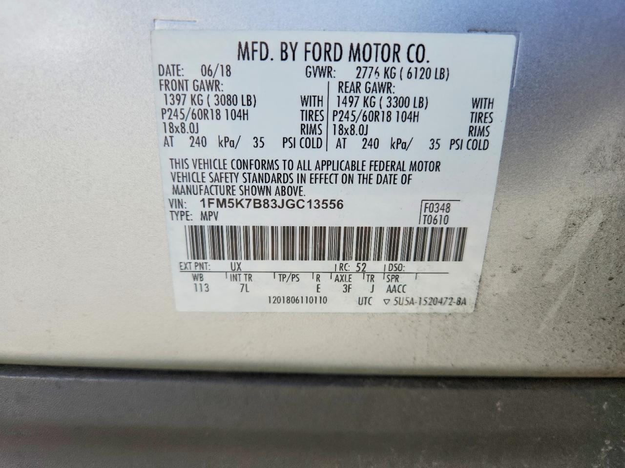 2018 FORD EXPLORER photo 27