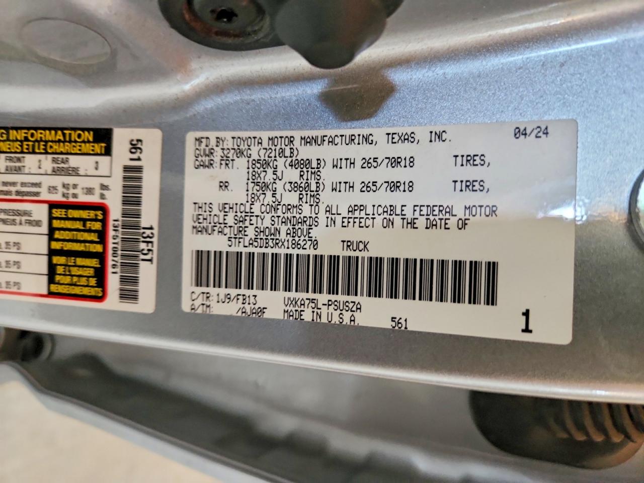 2024 TOYOTA TUNDRA SR5 photo 12