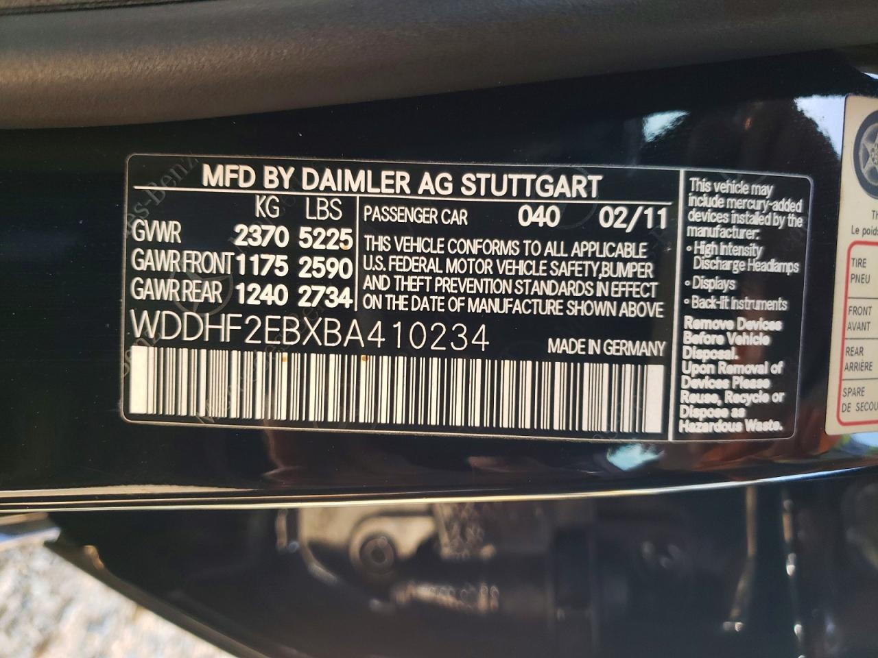 2011 MERCEDES-BENZ E 350 BLUETEC photo 23