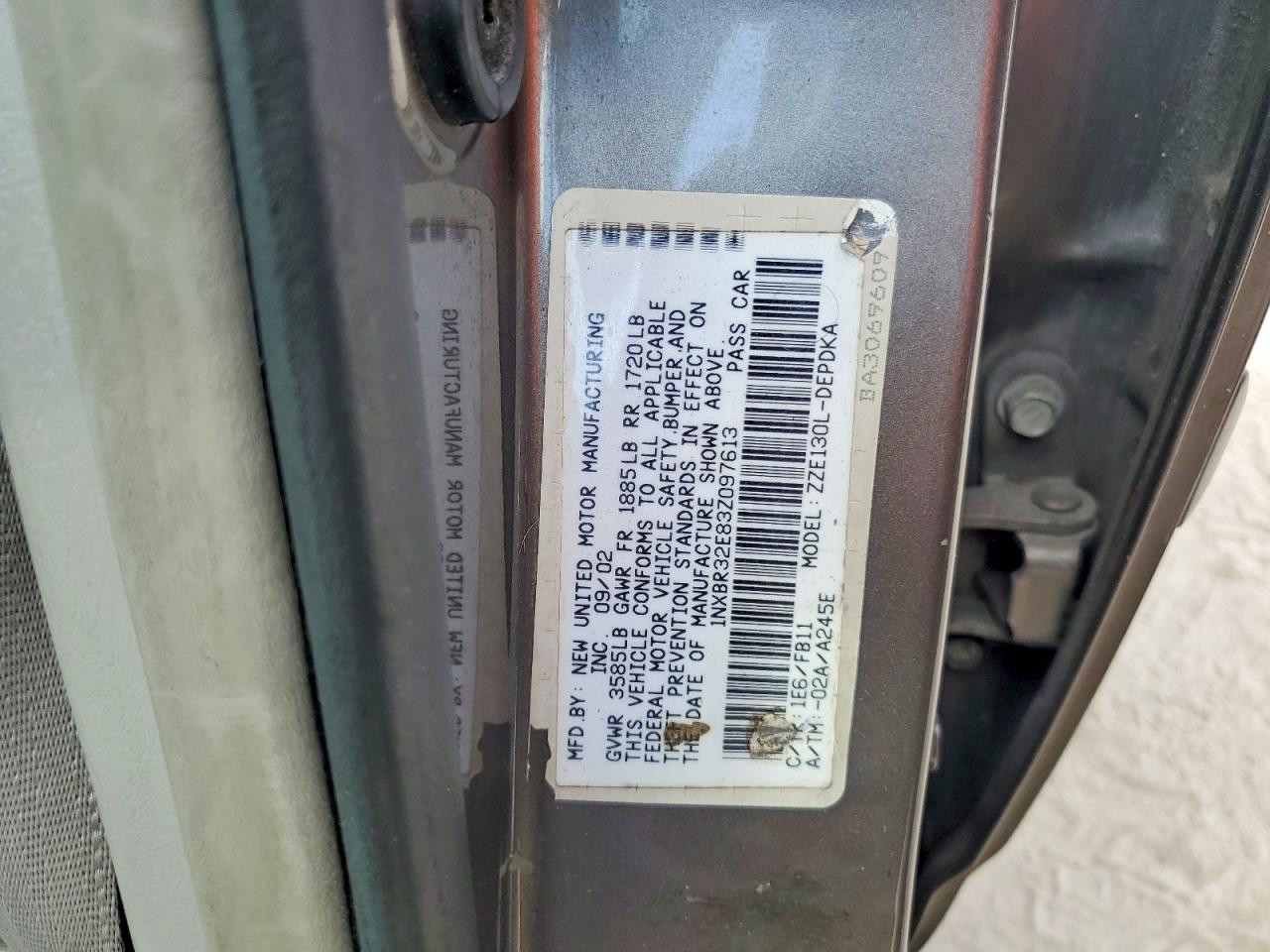 2003 TOYOTA COROLLA CE photo 23