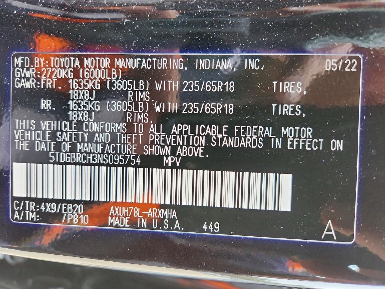2022 TOYOTA HIGHLANDER HYBRID XLE photo 37