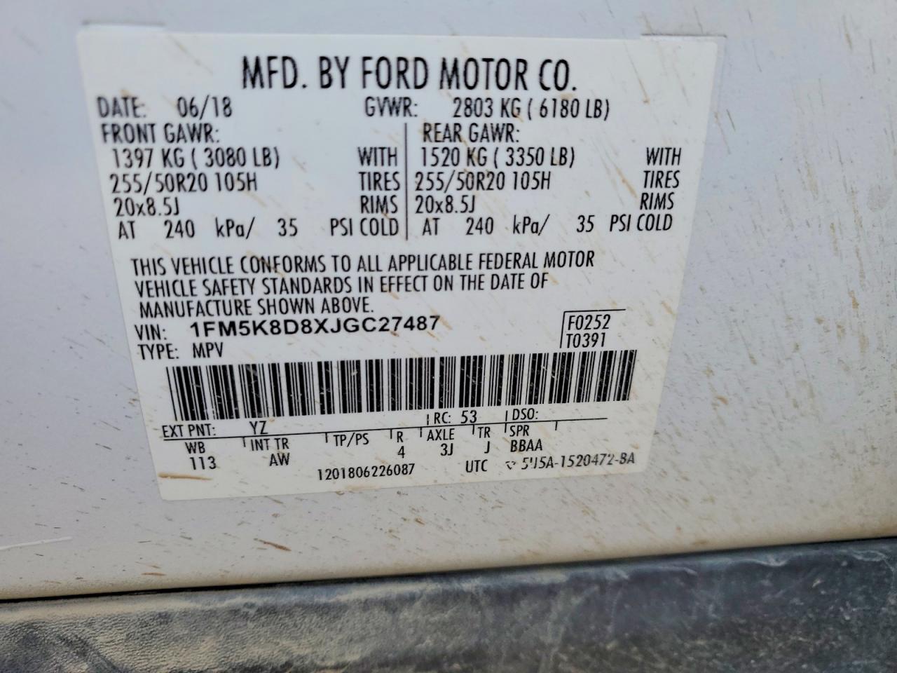 2018 FORD EXPLORER XLT photo 25