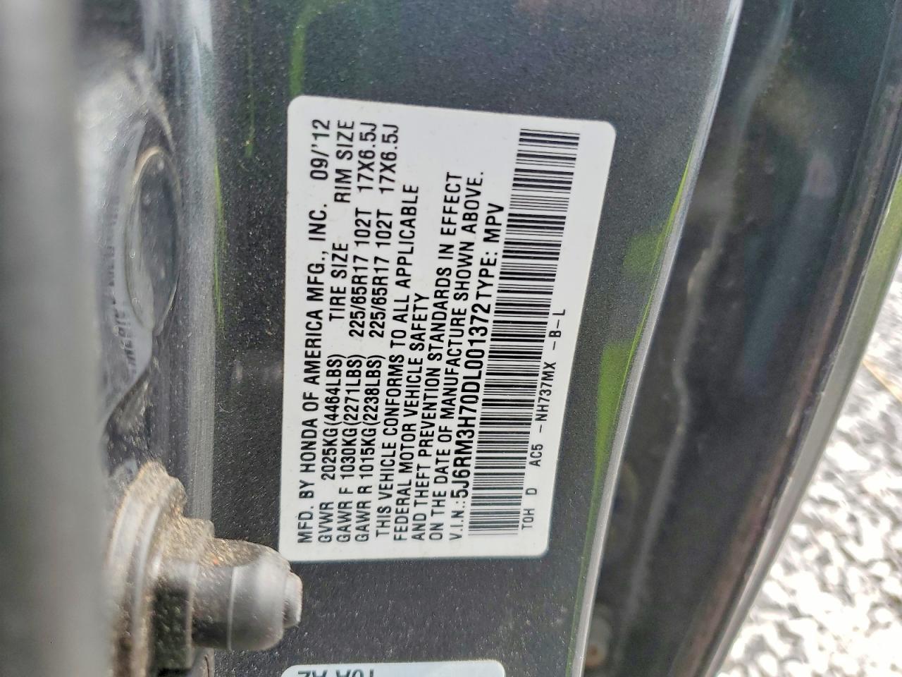 2013 HONDA CR-V EXL photo 25