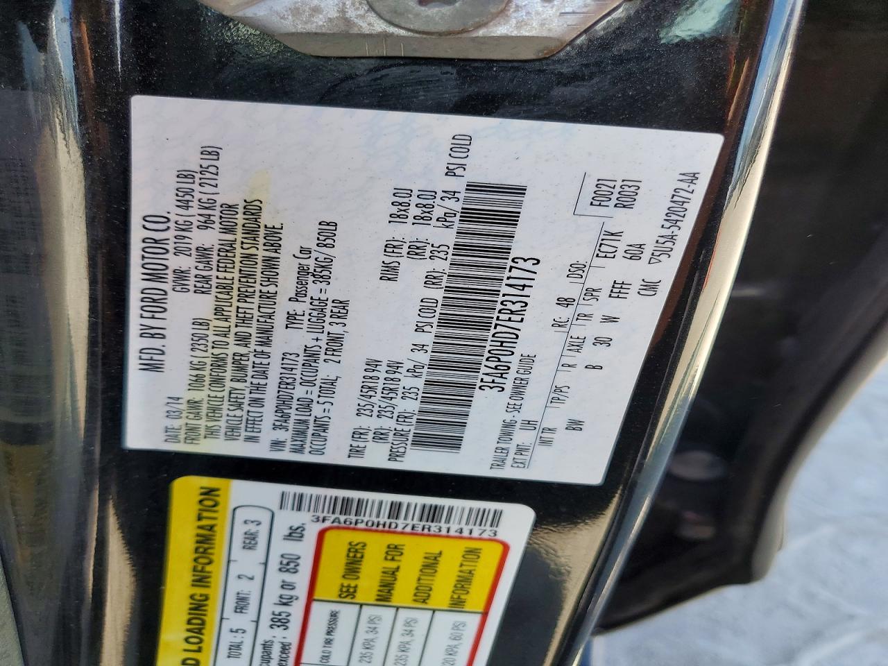 2014 FORD FUSION SE photo 23