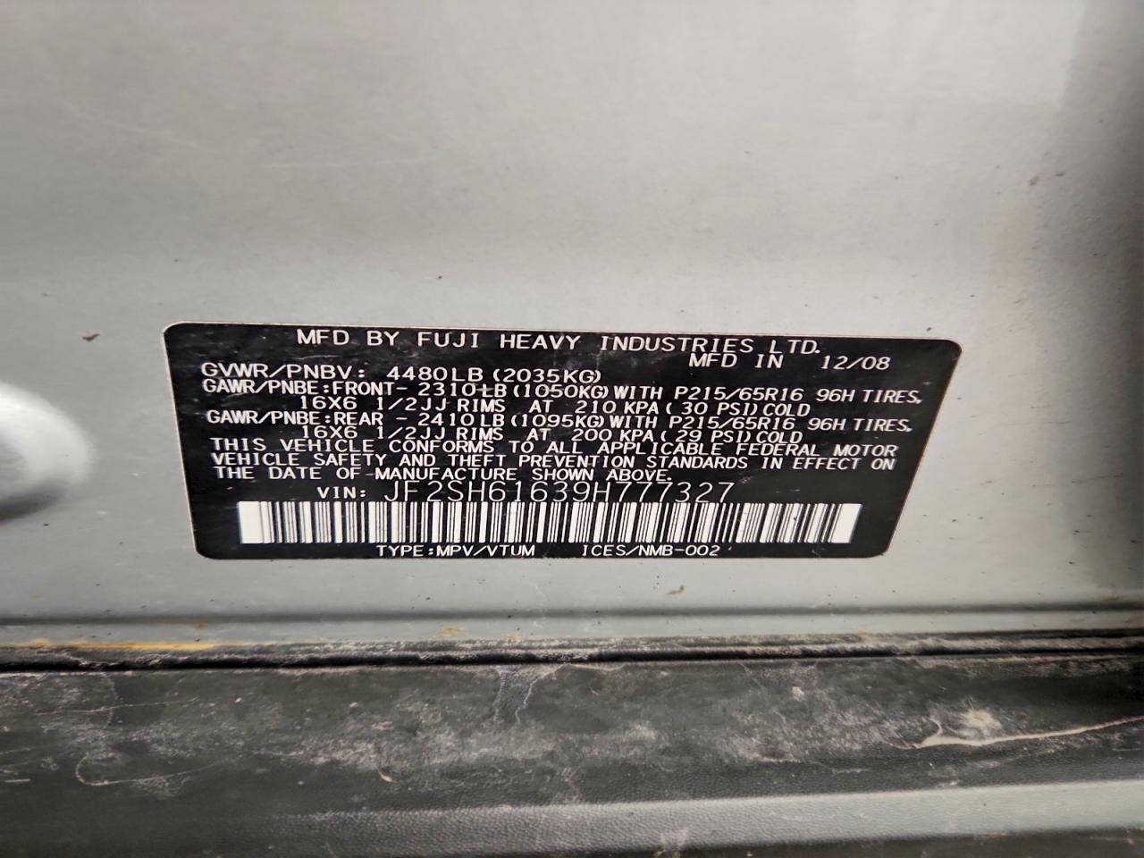 2009 SUBARU FORESTER 2.5X photo 25