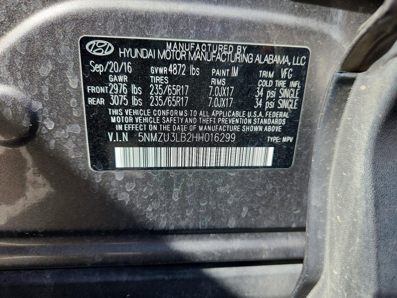 2017 HYUNDAI SANTA FE SPORT photo 34