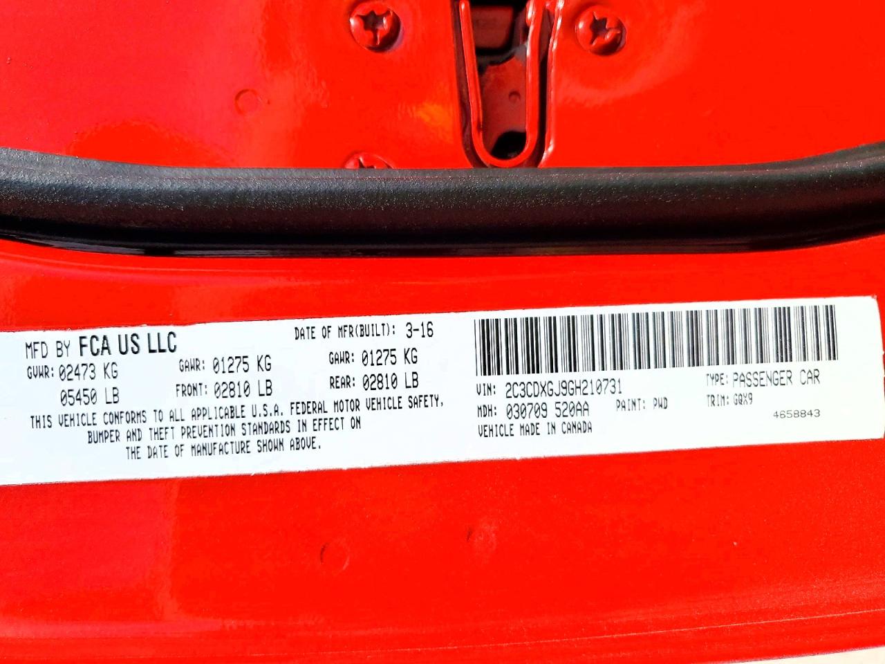 2016 DODGE CHARGER R photo 37