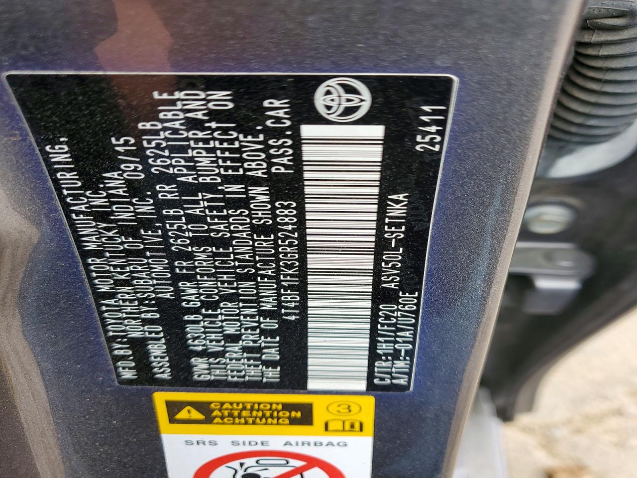 2016 TOYOTA CAMRY LE photo 34