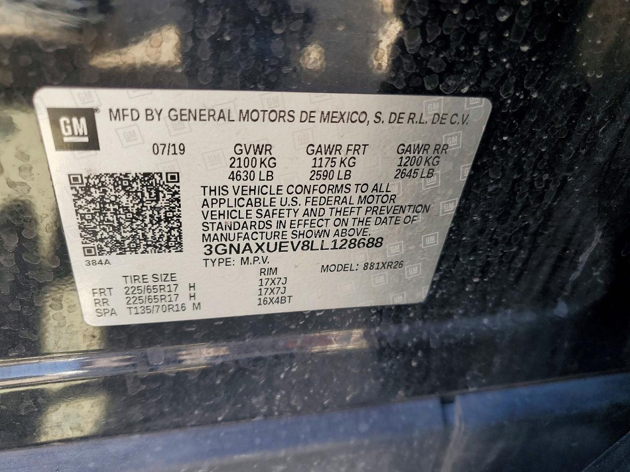 2020 CHEVROLET EQUINOX LT photo 25