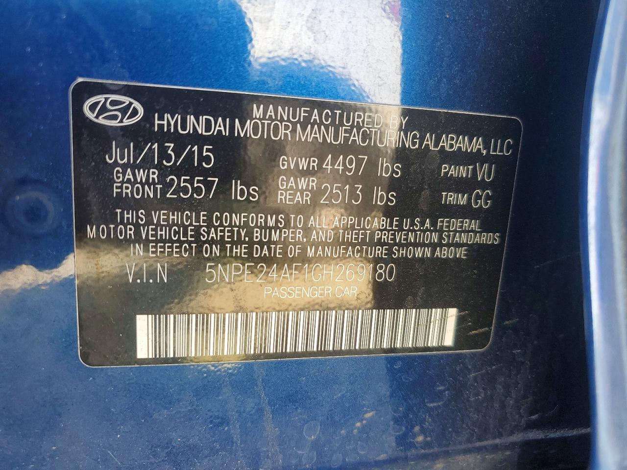 2016 HYUNDAI SONATA SE photo 12