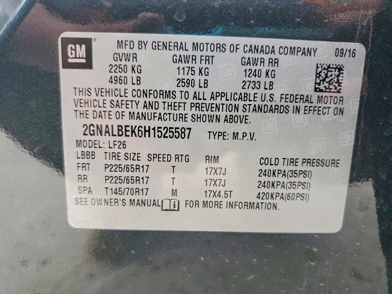 2017 CHEVROLET EQUINOX LS photo 23