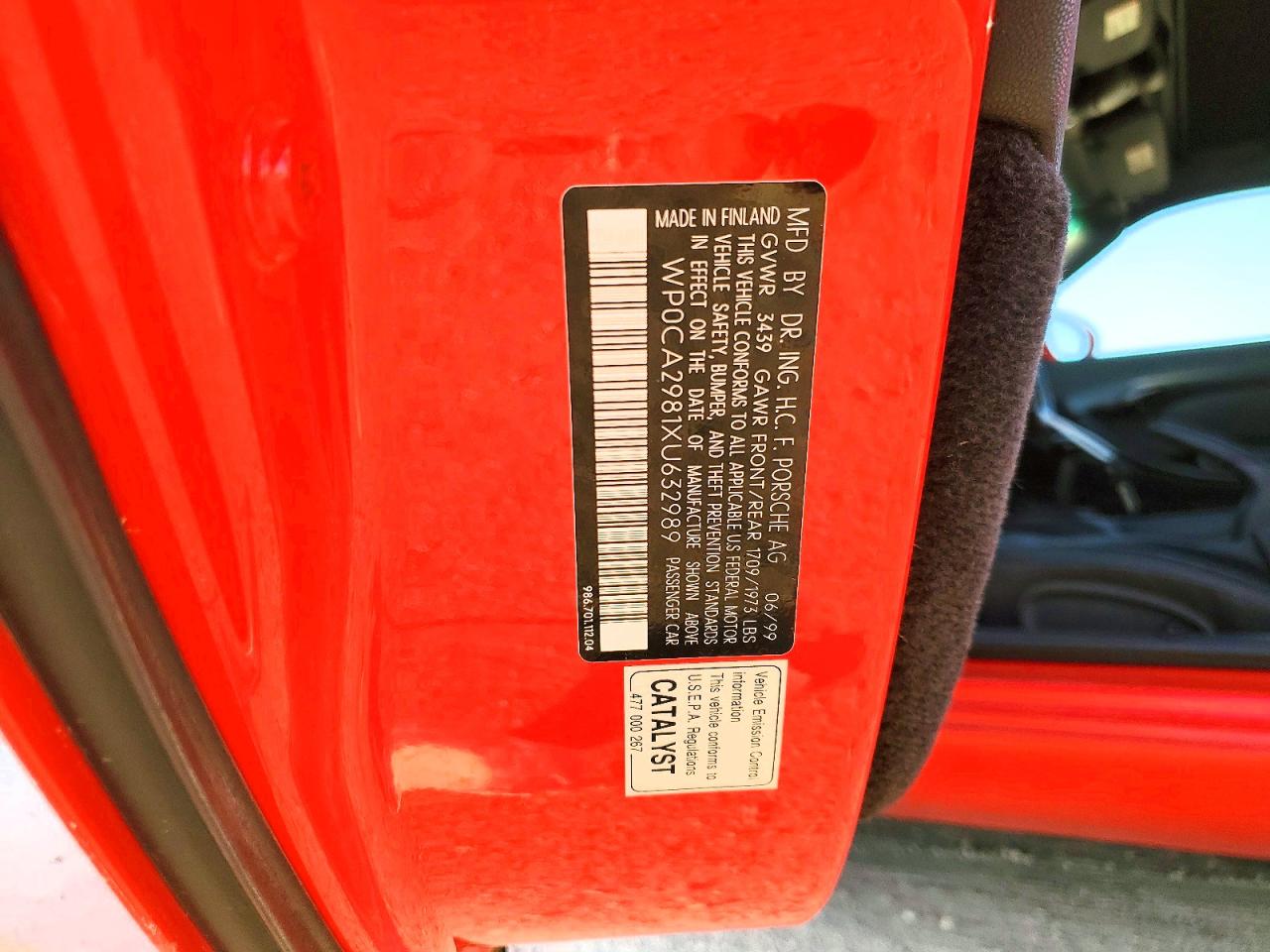 1999 PORSCHE BOXSTER photo 34