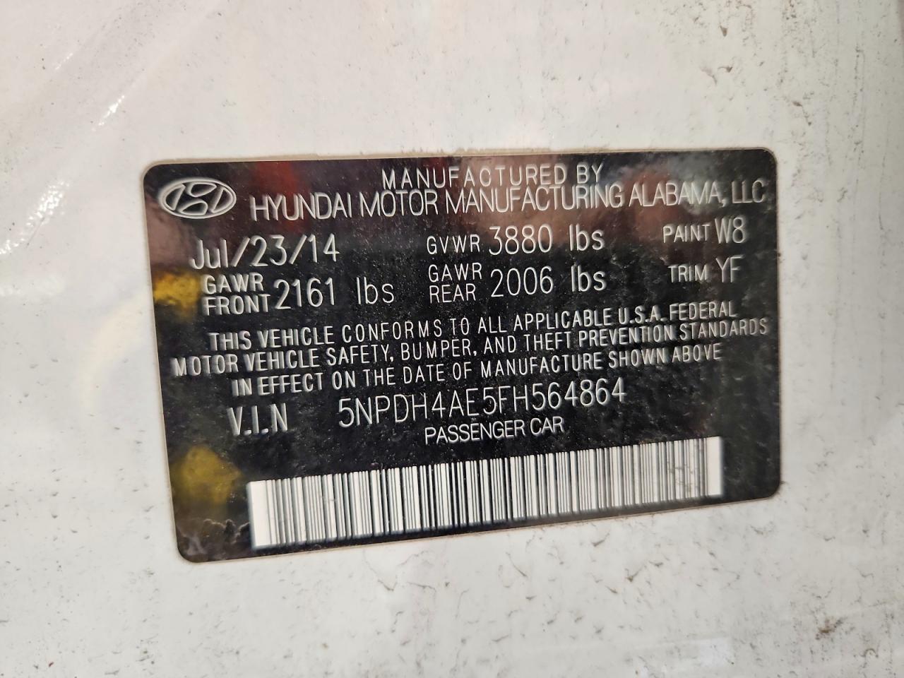 2015 HYUNDAI ELANTRA SE photo 23
