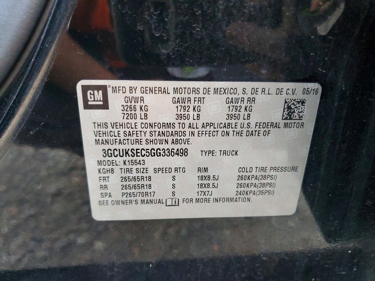 2016 CHEVROLET SILVERADO K1500 LTZ photo 34