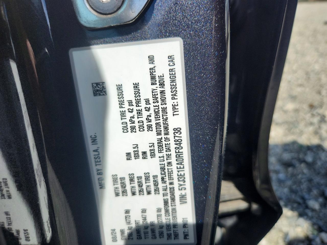 2024 TESLA MODEL 3 photo 34