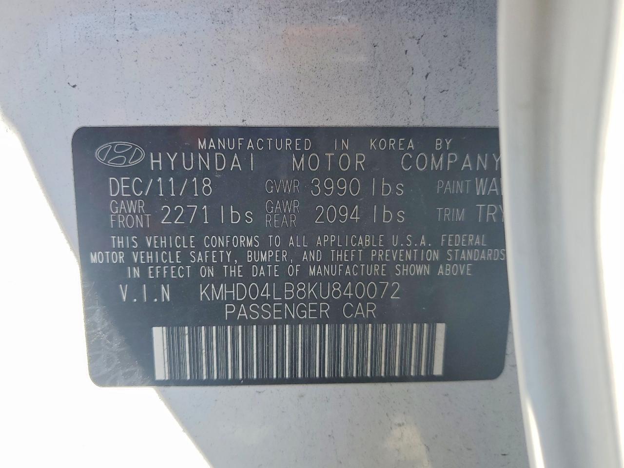 2019 HYUNDAI ELANTRA SPORT photo 25
