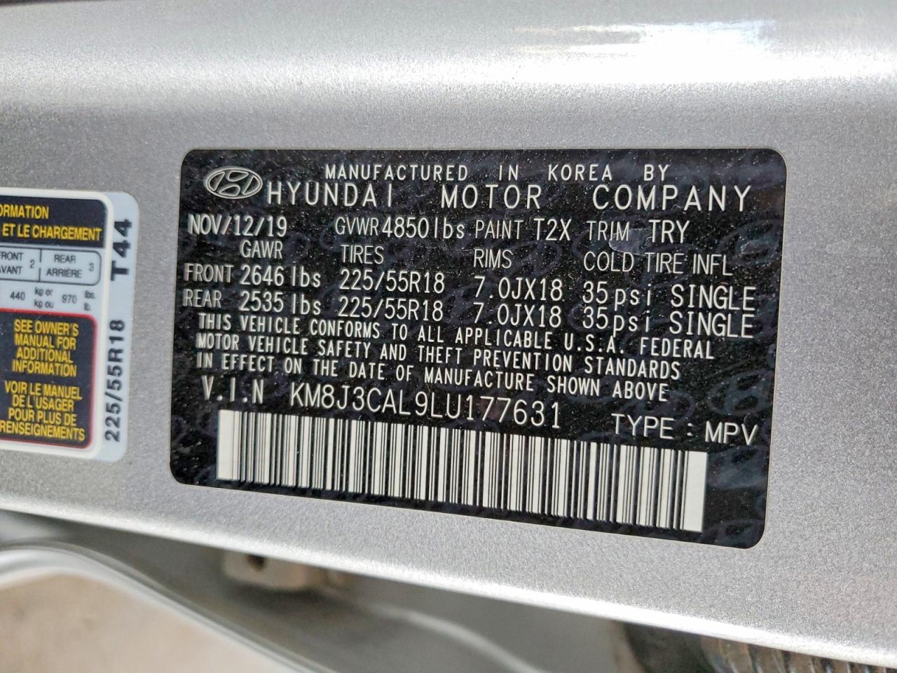 2020 HYUNDAI TUCSON LIMITED photo 12