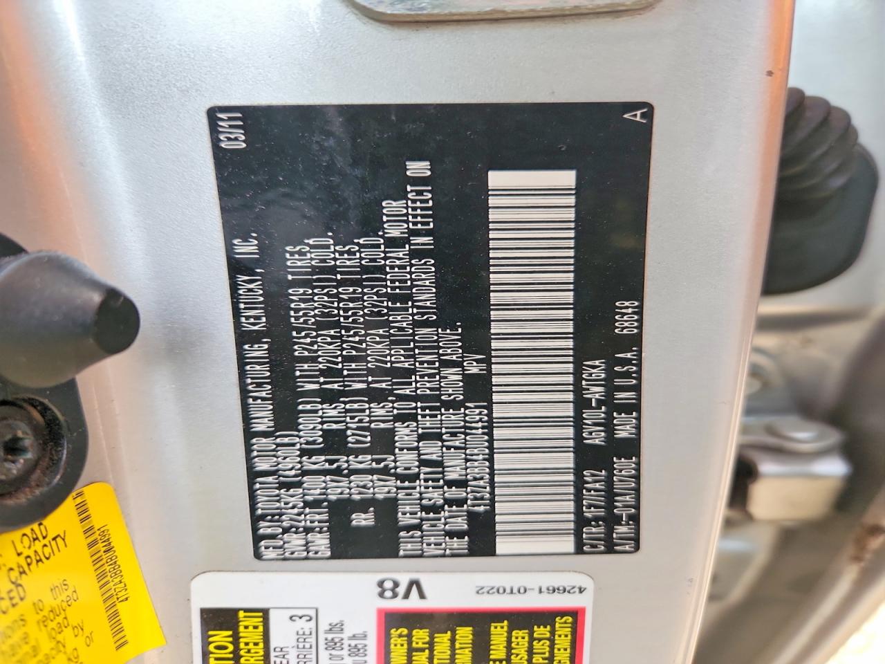 2011 TOYOTA VENZA FWD 4CYL photo 40