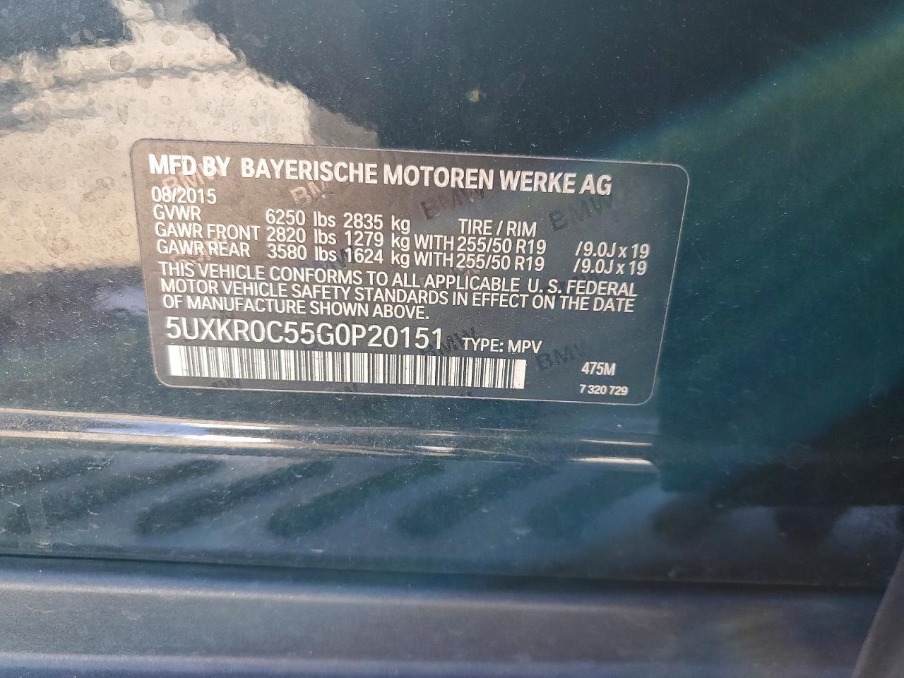 2016 BMW X5 XDRIVE35I photo 13