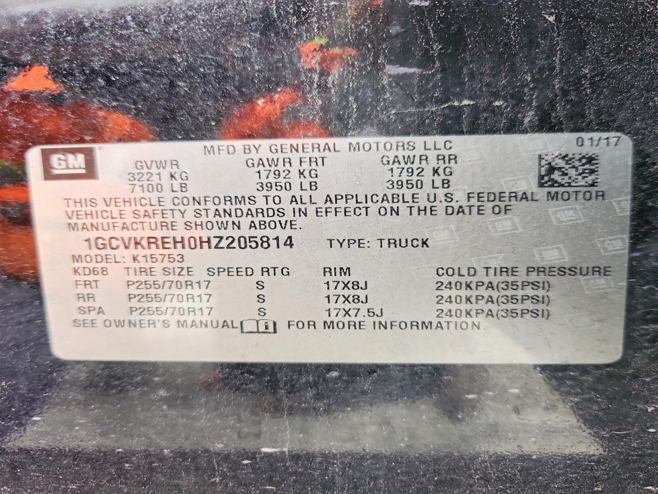 2017 CHEVROLET SILVERADO K1500 LT photo 12