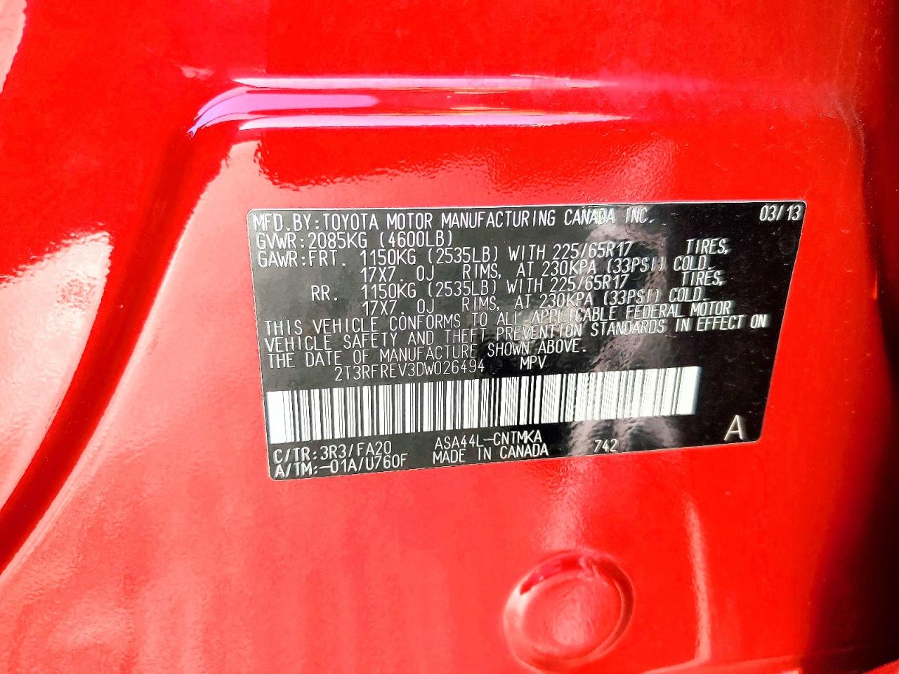 2013 TOYOTA RAV4 XLE photo 12