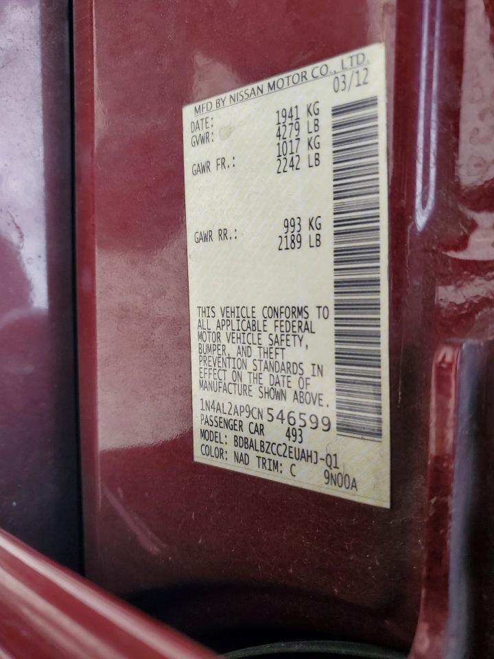 2012 NISSAN ALTIMA 2.5 photo 12