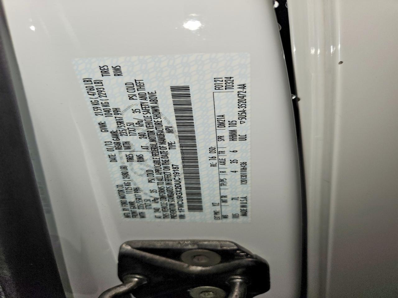 2013 FORD ESCAPE SE photo 14